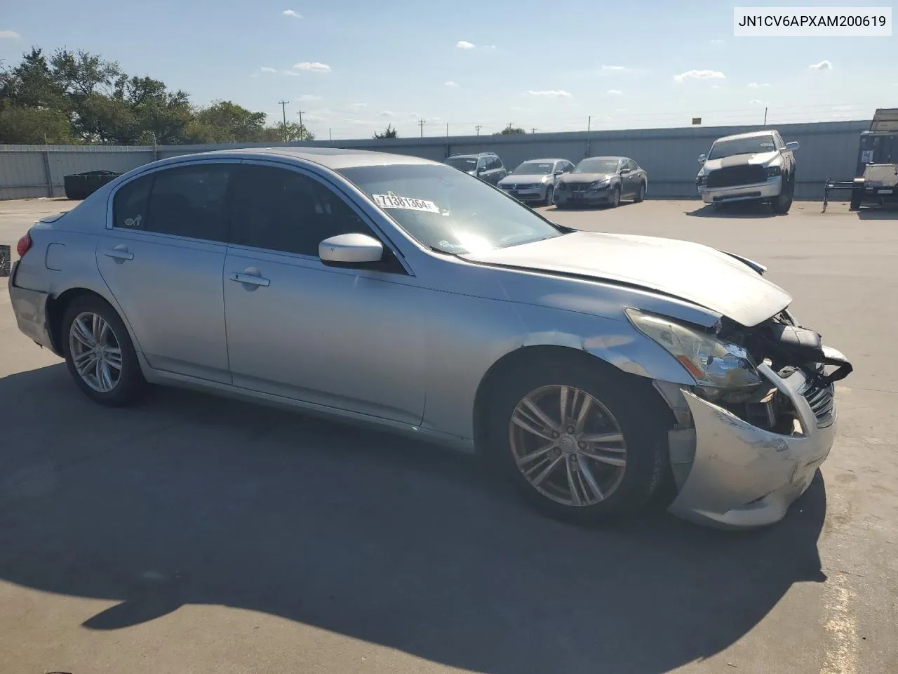 2010 Infiniti G37 Base VIN: JN1CV6APXAM200619 Lot: 71381364