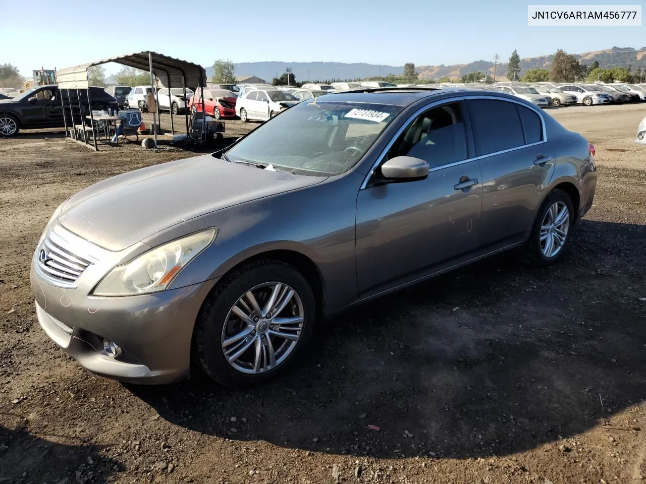 2010 Infiniti G37 VIN: JN1CV6AR1AM456777 Lot: 72731934