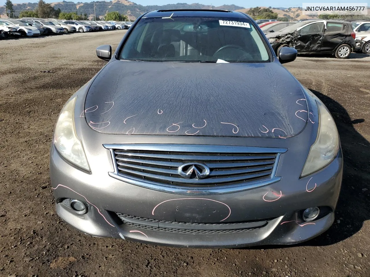 2010 Infiniti G37 VIN: JN1CV6AR1AM456777 Lot: 72731934