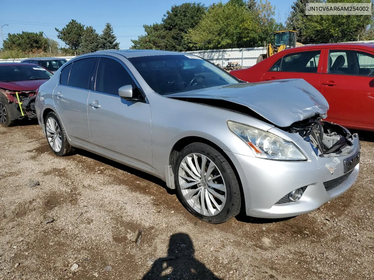 2010 Infiniti G37 VIN: JN1CV6AR6AM254002 Lot: 72835154