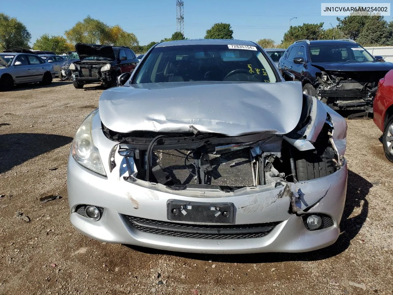 2010 Infiniti G37 VIN: JN1CV6AR6AM254002 Lot: 72835154