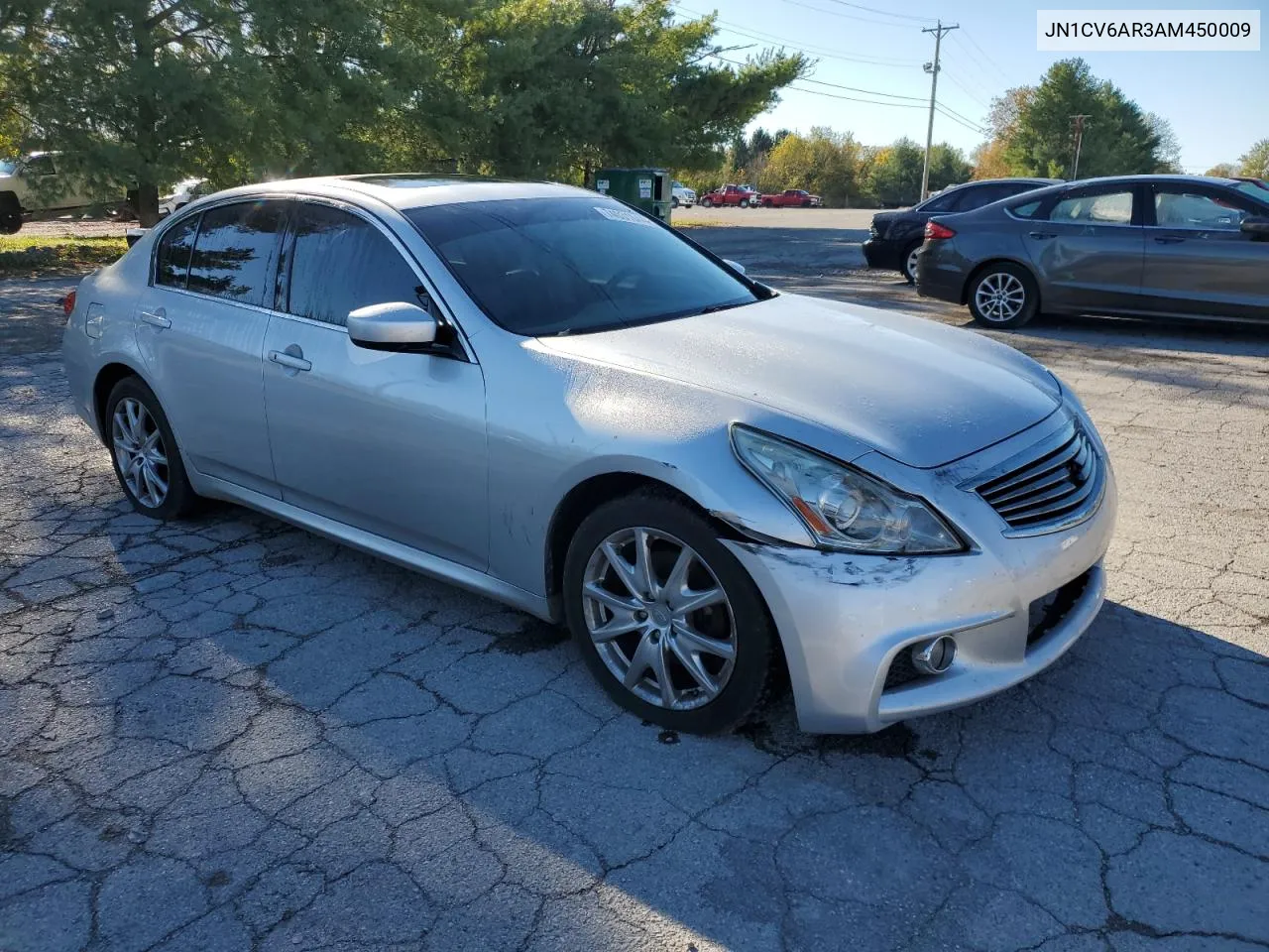 2010 Infiniti G37 VIN: JN1CV6AR3AM450009 Lot: 74031044