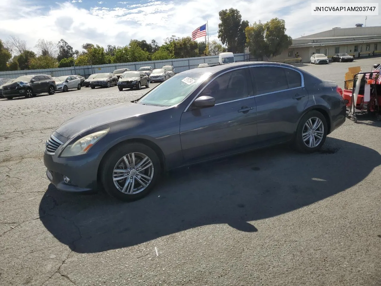 2010 Infiniti G37 Base VIN: JN1CV6AP1AM203747 Lot: 75767054