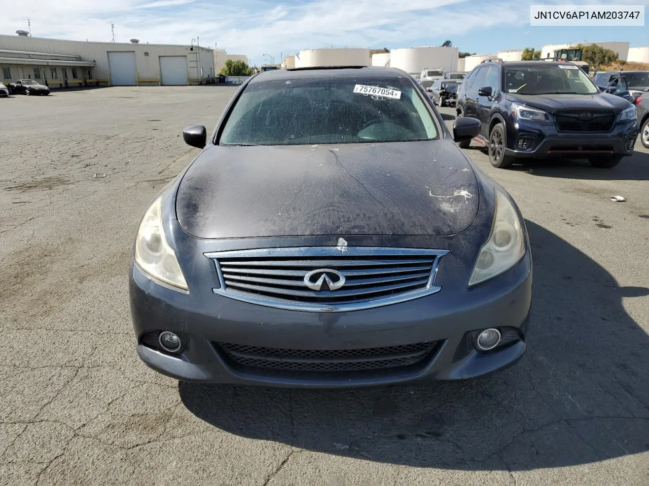 2010 Infiniti G37 Base VIN: JN1CV6AP1AM203747 Lot: 75767054