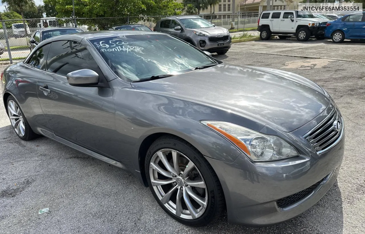 2010 Infiniti G37 Base VIN: JN1CV6FE6AM353554 Lot: 77983604