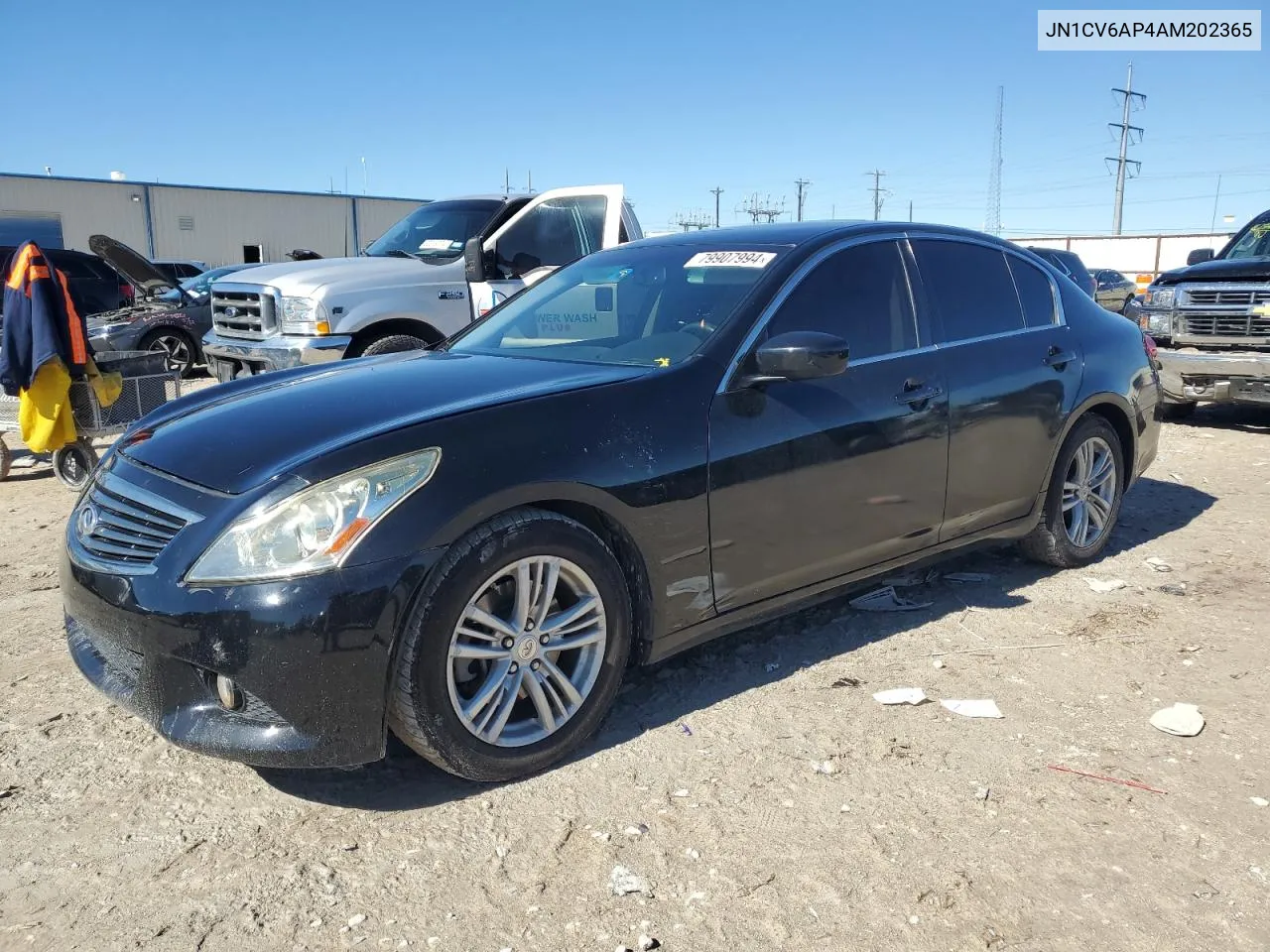 2010 Infiniti G37 Base VIN: JN1CV6AP4AM202365 Lot: 79907994