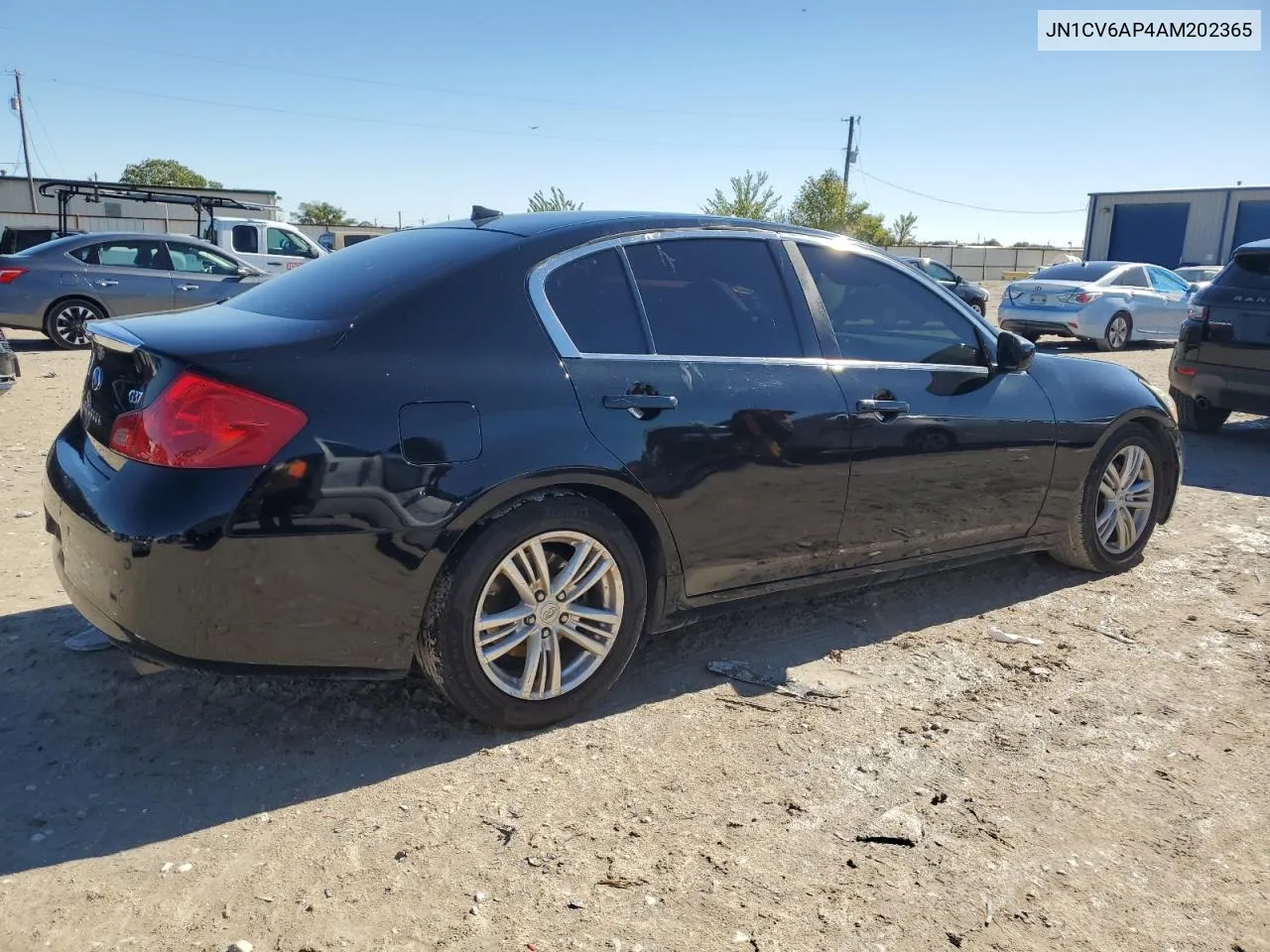 2010 Infiniti G37 Base VIN: JN1CV6AP4AM202365 Lot: 79907994