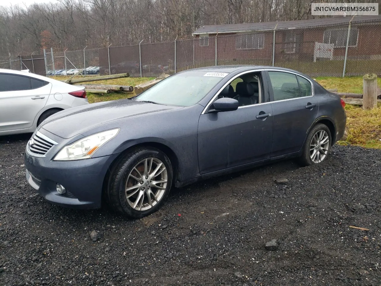 2011 Infiniti G37 VIN: JN1CV6AR3BM356875 Lot: 44183524