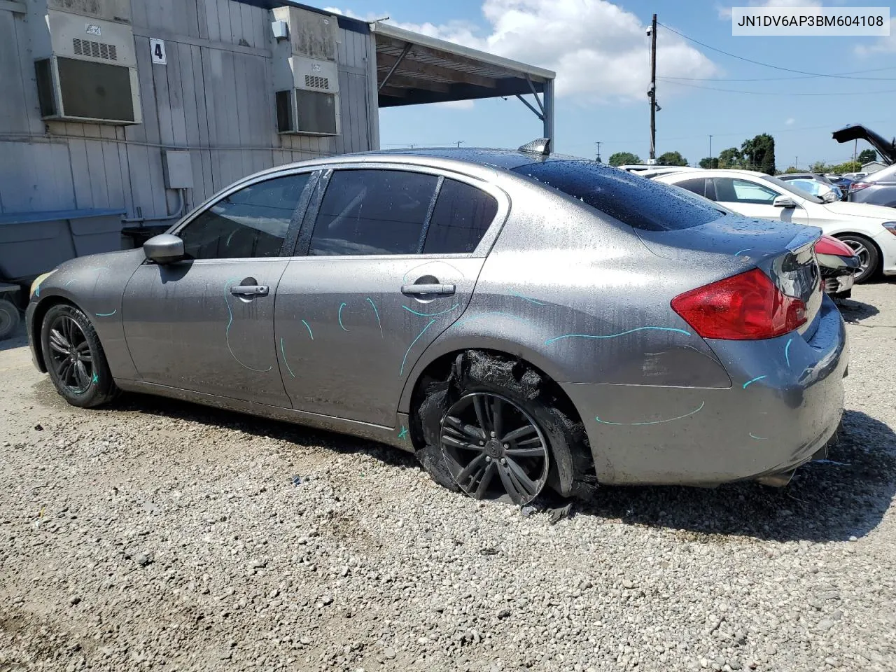 2011 Infiniti G25 Base VIN: JN1DV6AP3BM604108 Lot: 52730804