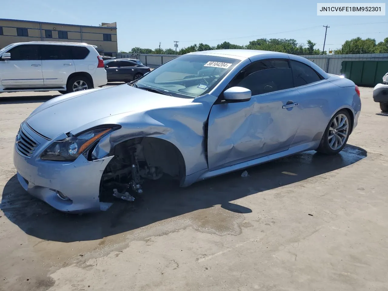 2011 Infiniti G37 Base VIN: JN1CV6FE1BM952301 Lot: 58104204