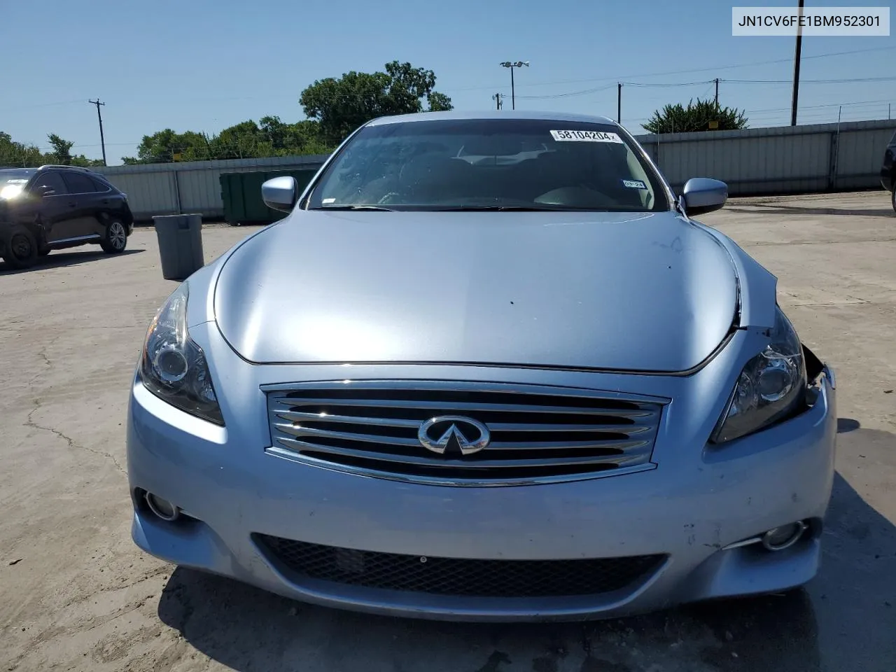 2011 Infiniti G37 Base VIN: JN1CV6FE1BM952301 Lot: 58104204