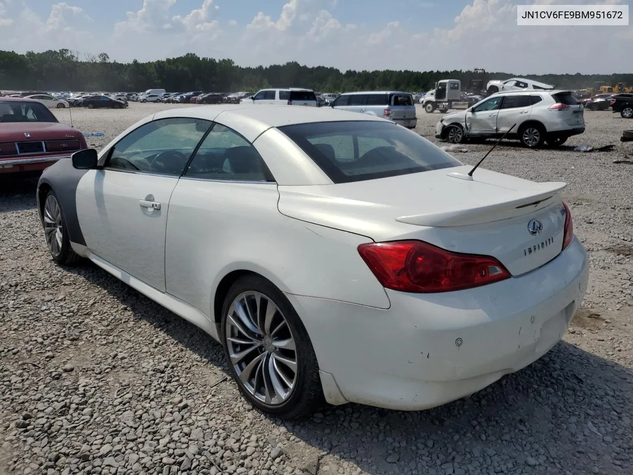 2011 Infiniti G37 Base VIN: JN1CV6FE9BM951672 Lot: 60112564