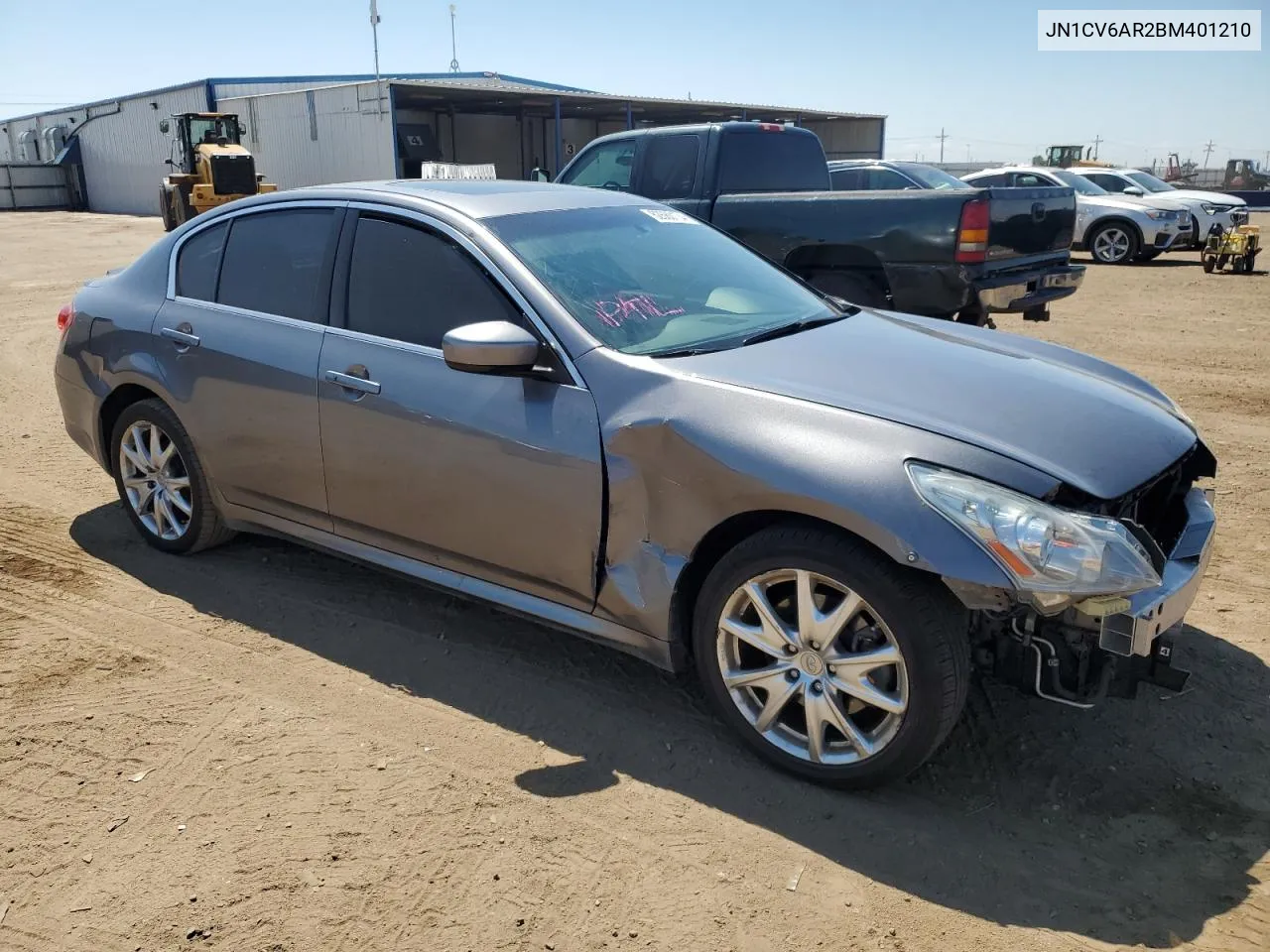 2011 Infiniti G37 VIN: JN1CV6AR2BM401210 Lot: 62680104