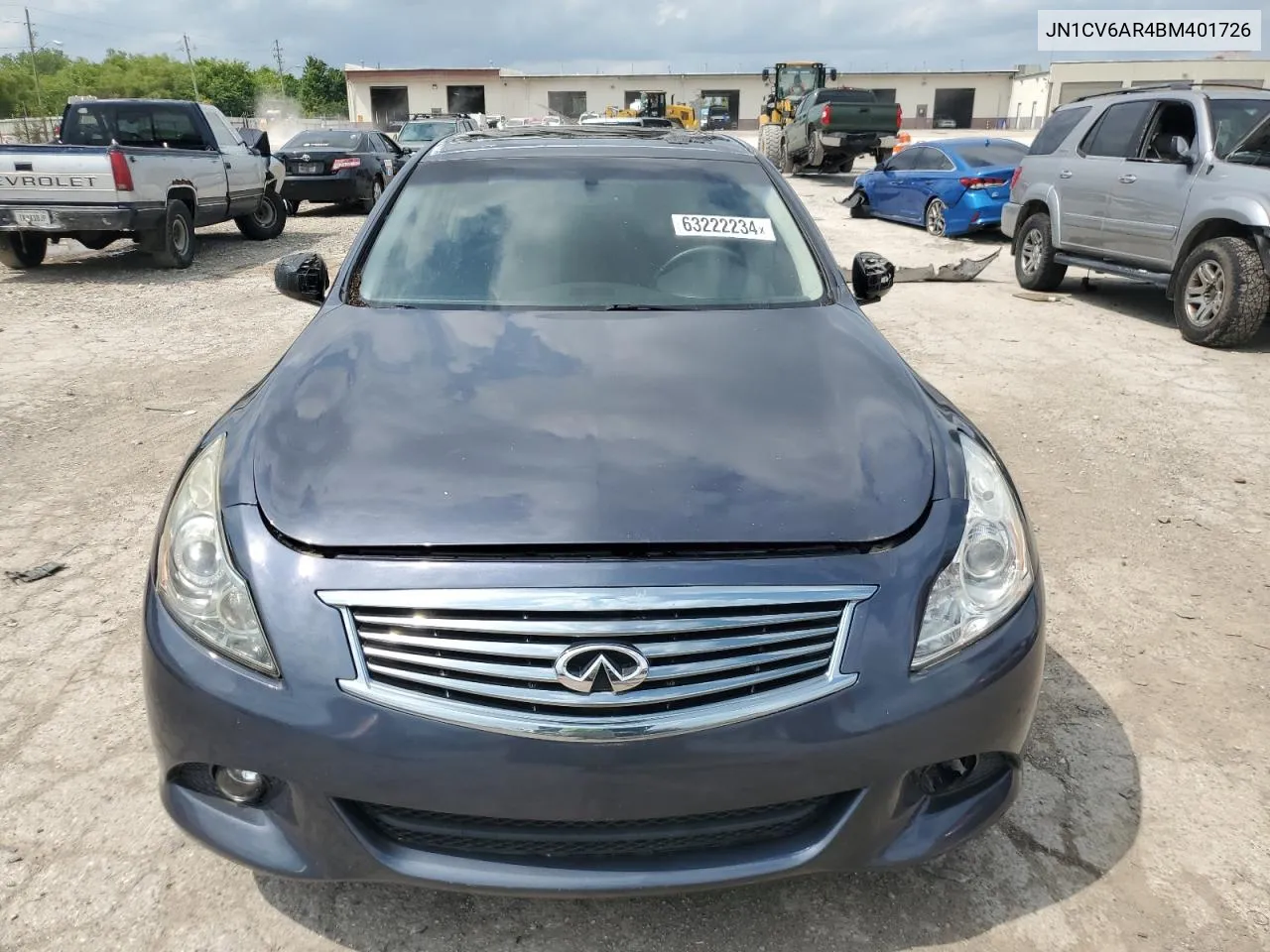 2011 Infiniti G37 VIN: JN1CV6AR4BM401726 Lot: 63222234