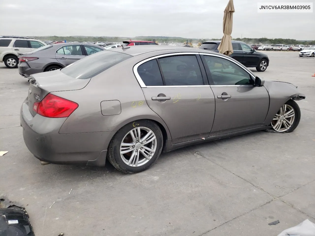 2011 Infiniti G37 VIN: JN1CV6AR3BM403905 Lot: 64316804