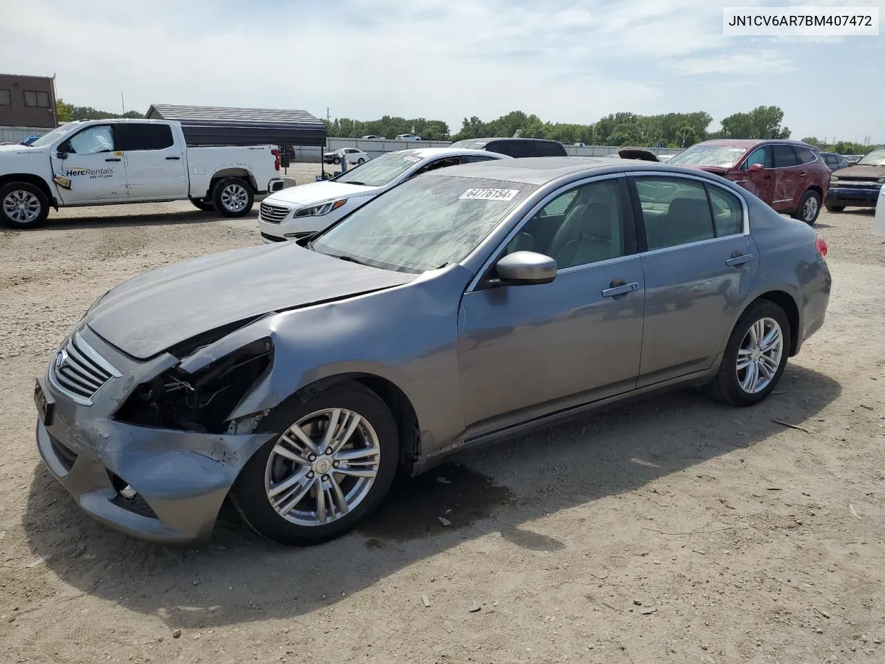 2011 Infiniti G37 VIN: JN1CV6AR7BM407472 Lot: 64776154