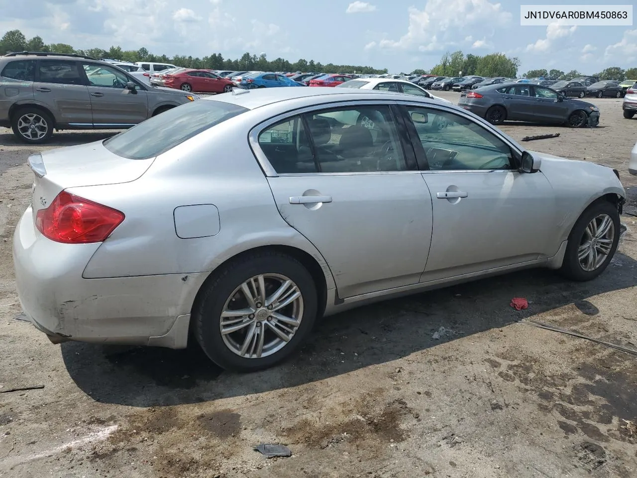 2011 Infiniti G25 VIN: JN1DV6AR0BM450863 Lot: 65278084