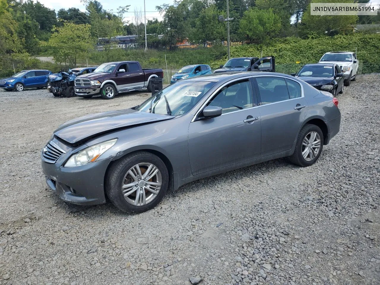 2011 Infiniti G25 VIN: JN1DV6AR1BM651994 Lot: 67583104