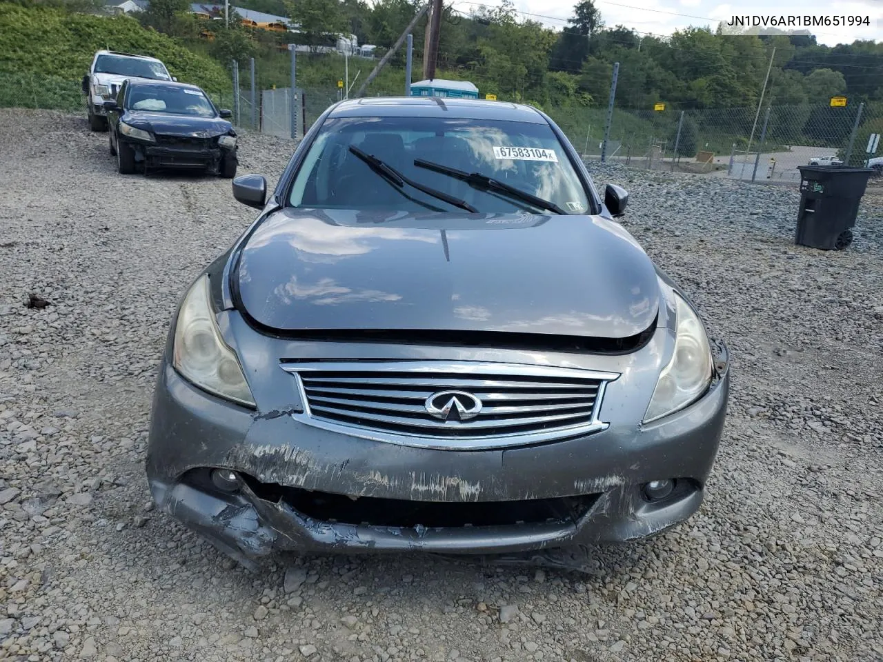 2011 Infiniti G25 VIN: JN1DV6AR1BM651994 Lot: 67583104