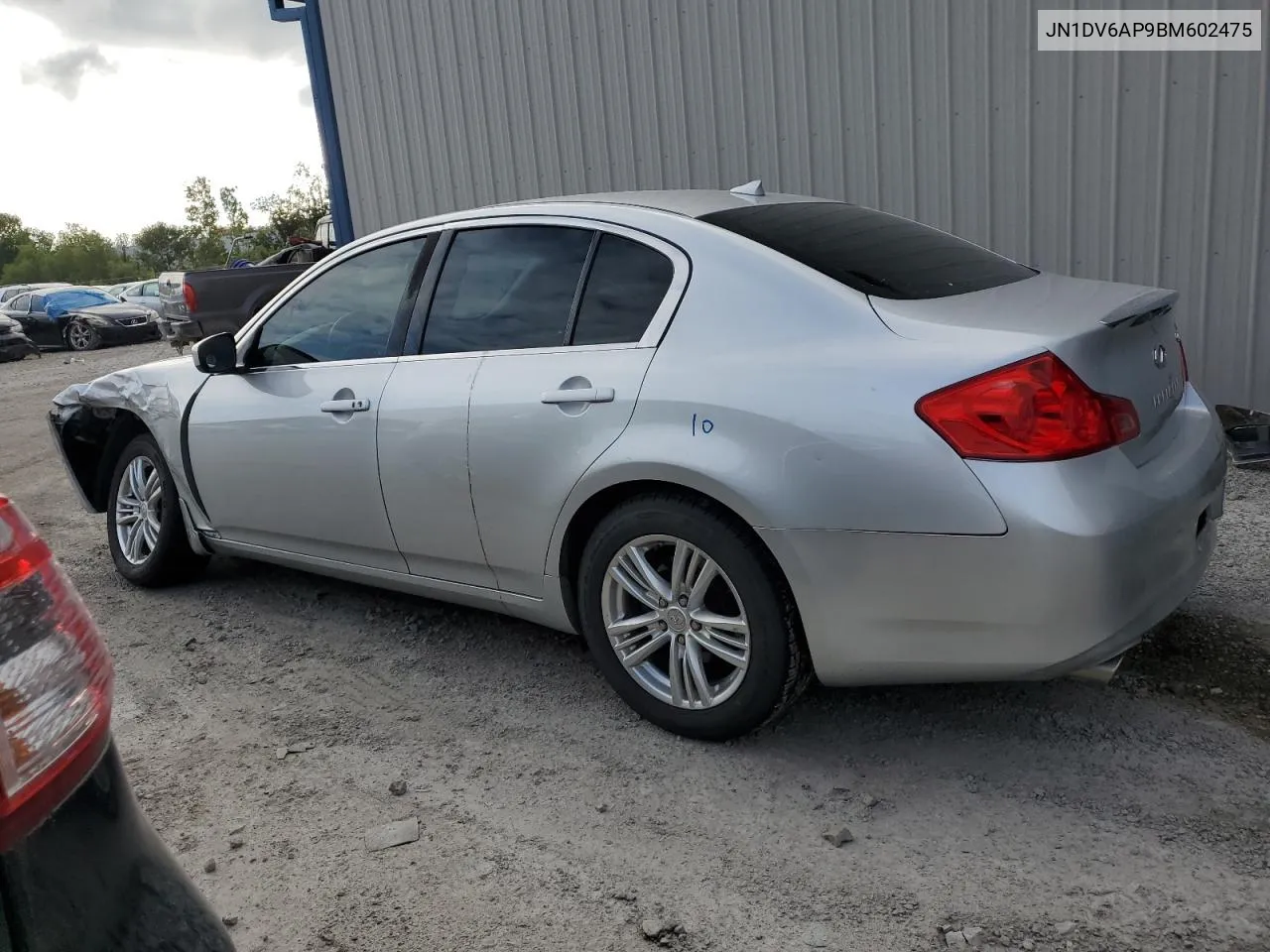 2011 Infiniti G25 Base VIN: JN1DV6AP9BM602475 Lot: 67906724