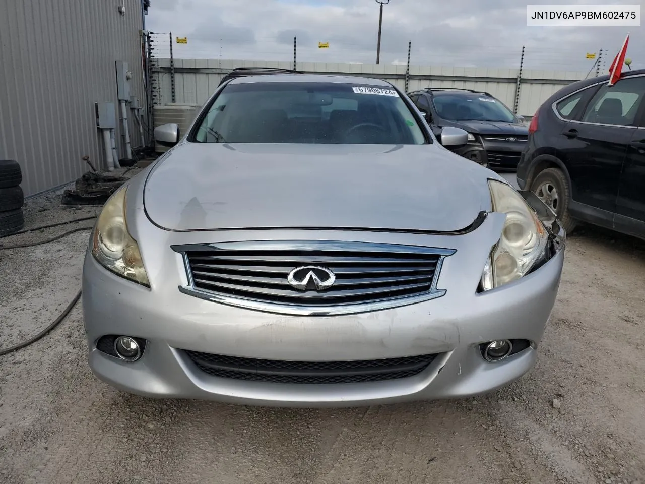 2011 Infiniti G25 Base VIN: JN1DV6AP9BM602475 Lot: 67906724