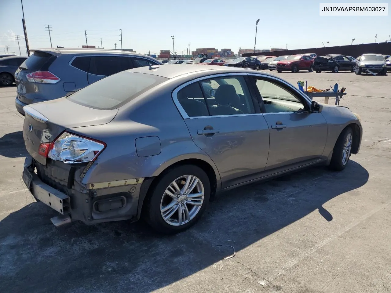 2011 Infiniti G25 Base VIN: JN1DV6AP9BM603027 Lot: 70611844