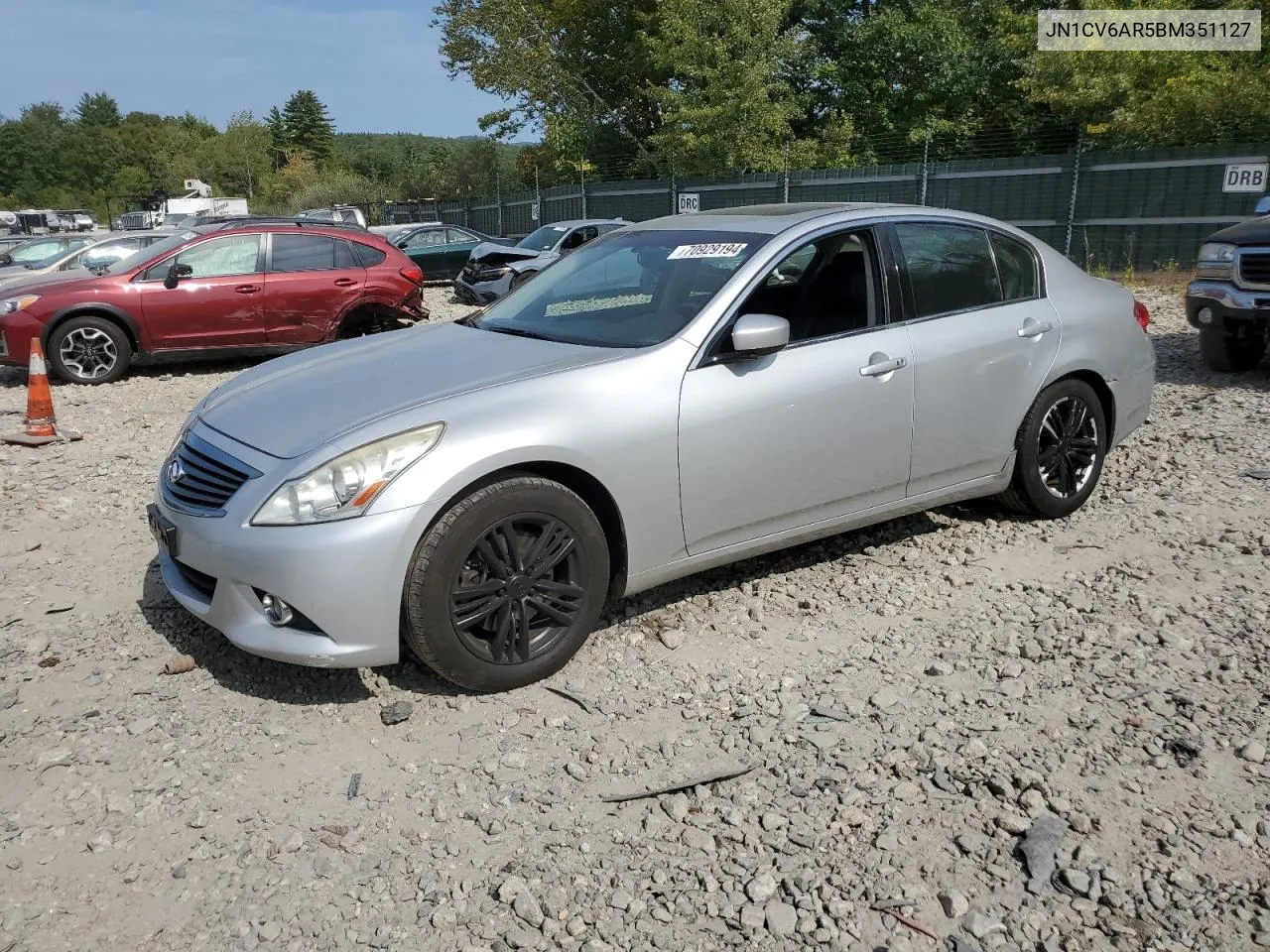 2011 Infiniti G37 VIN: JN1CV6AR5BM351127 Lot: 70929194