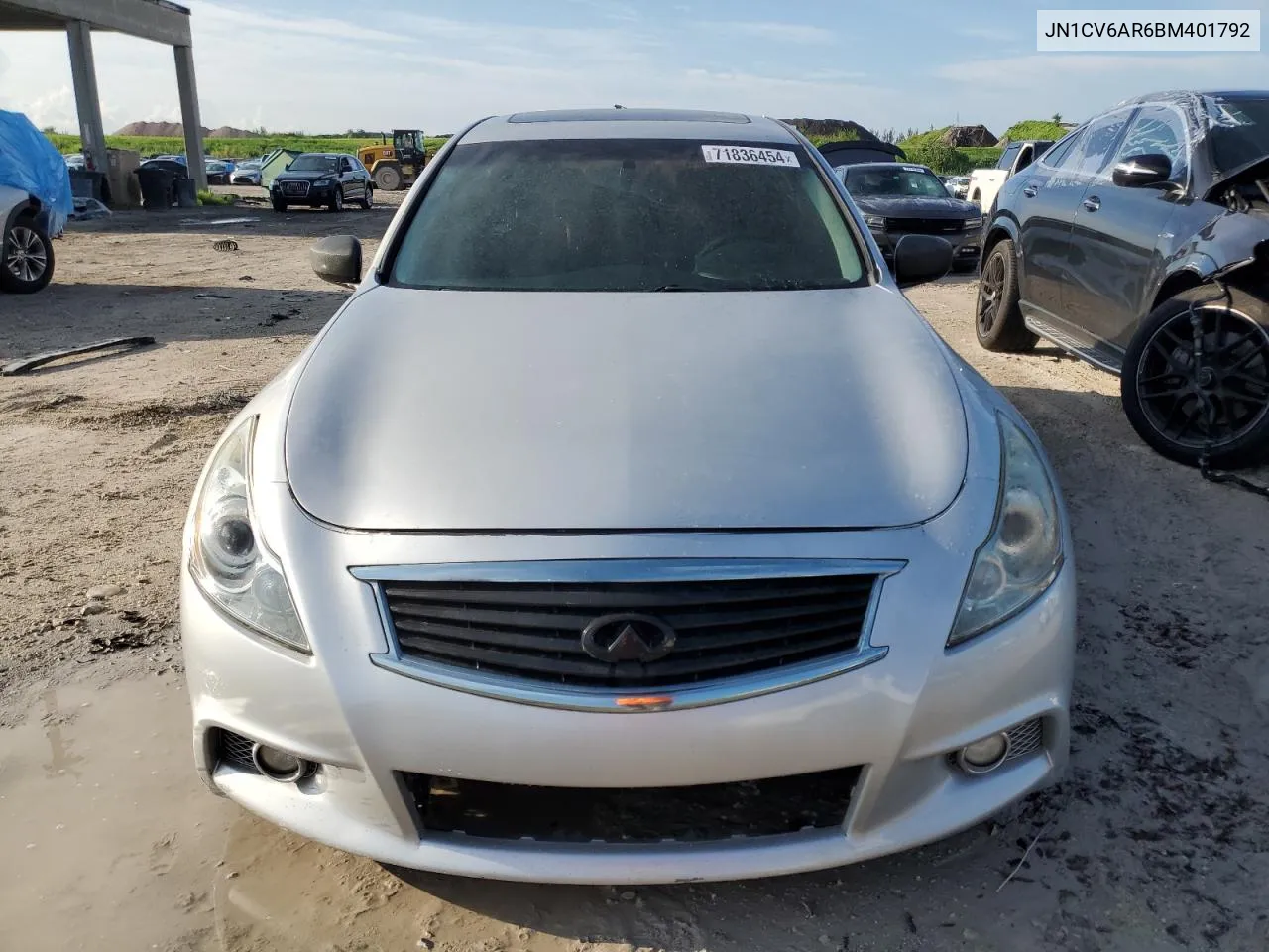 2011 Infiniti G37 VIN: JN1CV6AR6BM401792 Lot: 71836454