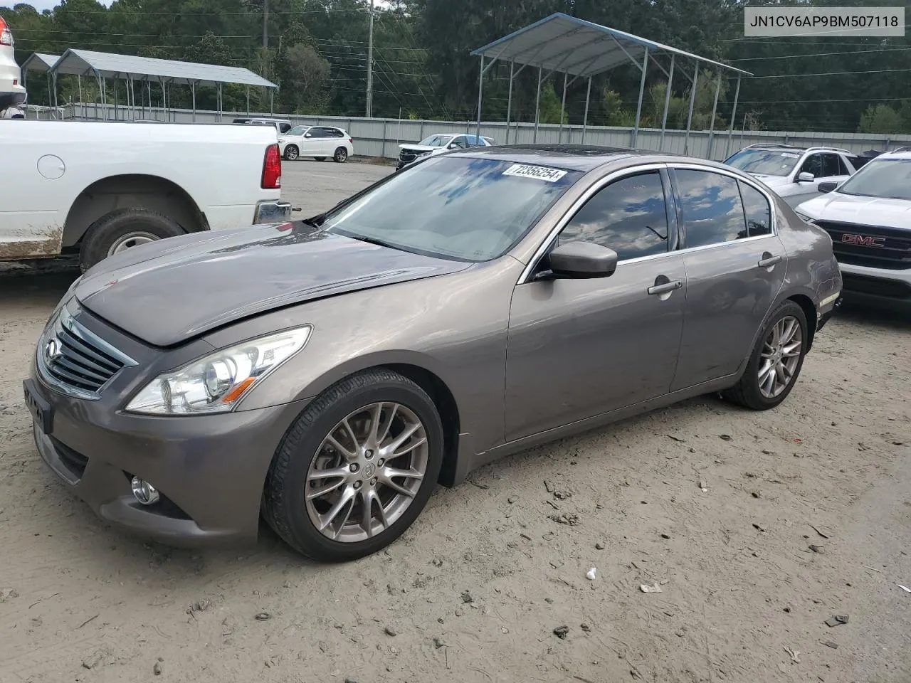 2011 Infiniti G37 Base VIN: JN1CV6AP9BM507118 Lot: 72356254