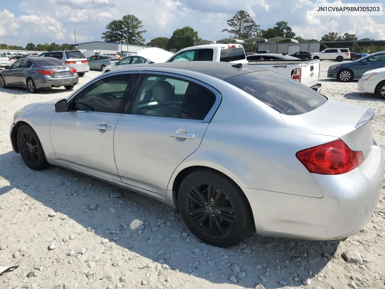 2011 Infiniti G37 Base VIN: JN1CV6AP9BM305203 Lot: 72648244