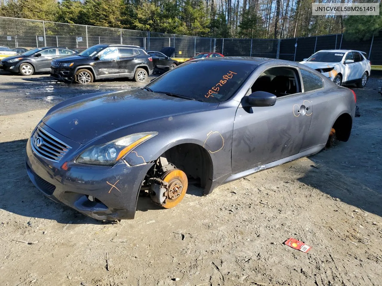 2011 Infiniti G37 VIN: JN1CV6EL5BM261451 Lot: 73370024