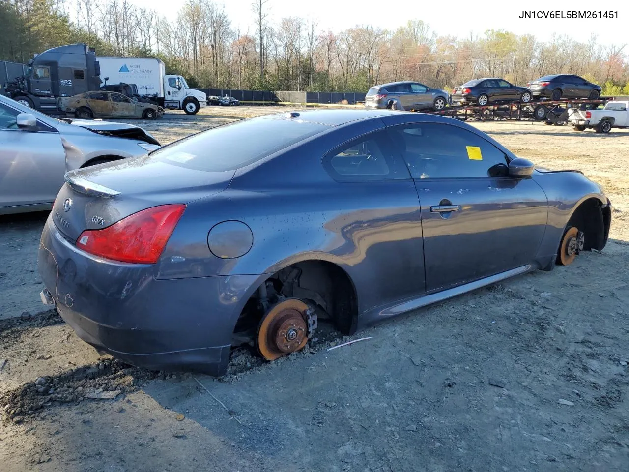 2011 Infiniti G37 VIN: JN1CV6EL5BM261451 Lot: 73370024