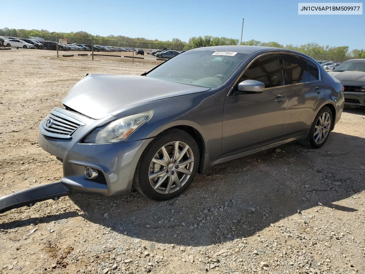 2011 Infiniti G37 Base VIN: JN1CV6AP1BM509977 Lot: 73407374