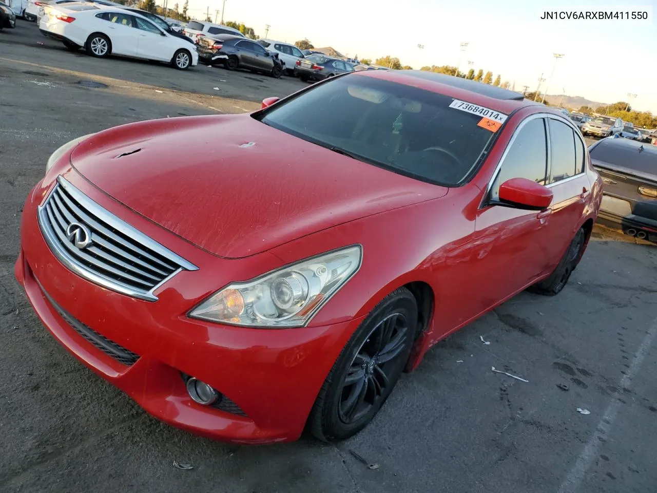 2011 Infiniti G37 VIN: JN1CV6ARXBM411550 Lot: 73684014