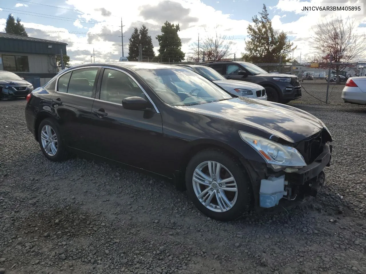 2011 Infiniti G37 VIN: JN1CV6AR3BM405895 Lot: 73799454