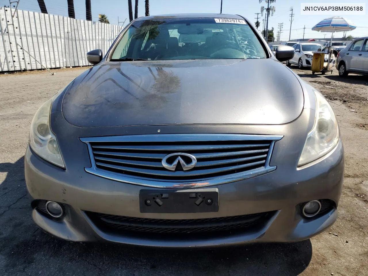 2011 Infiniti G37 Base VIN: JN1CV6AP3BM506188 Lot: 73982974