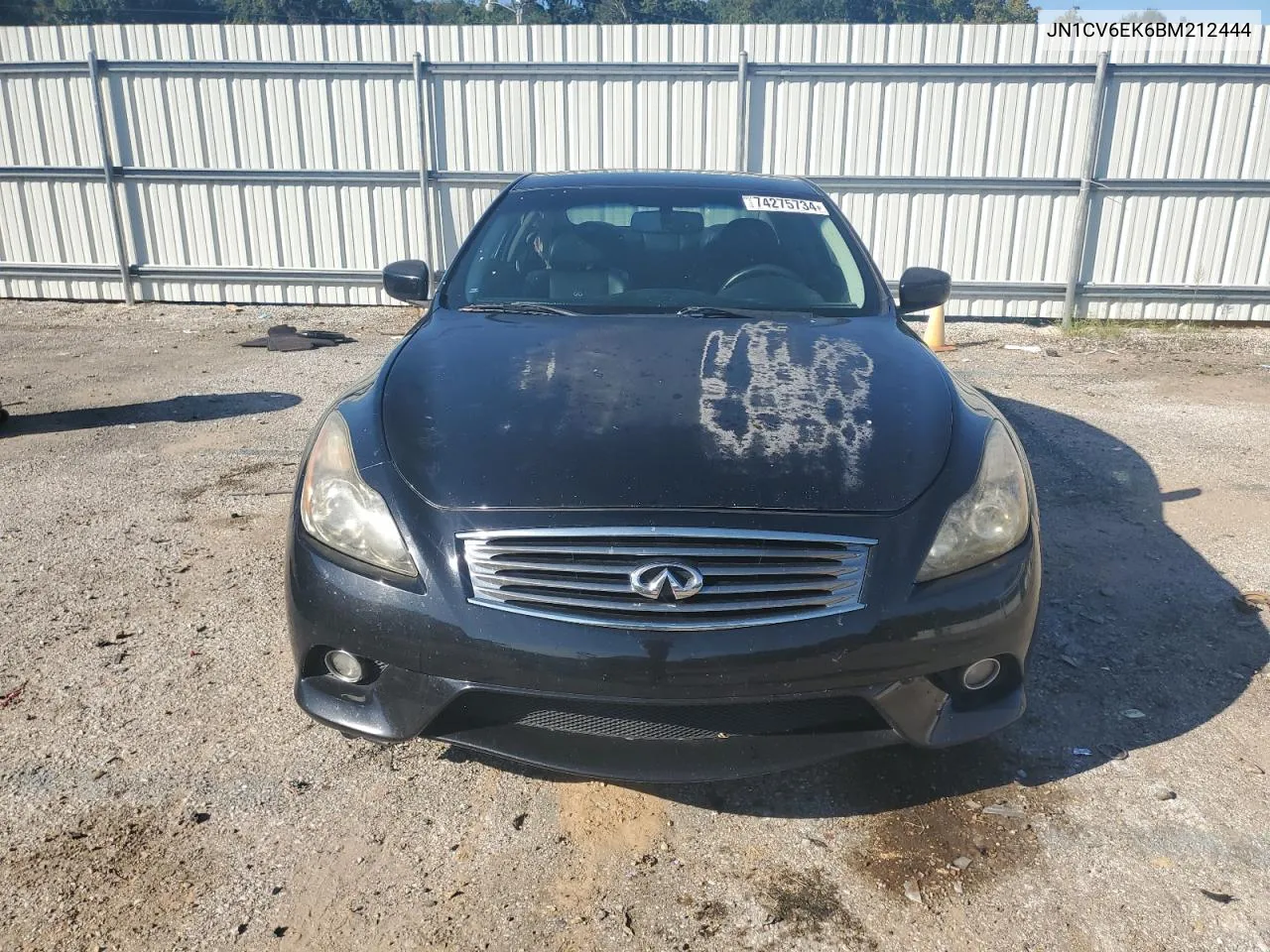 2011 Infiniti G37 Base VIN: JN1CV6EK6BM212444 Lot: 74275734