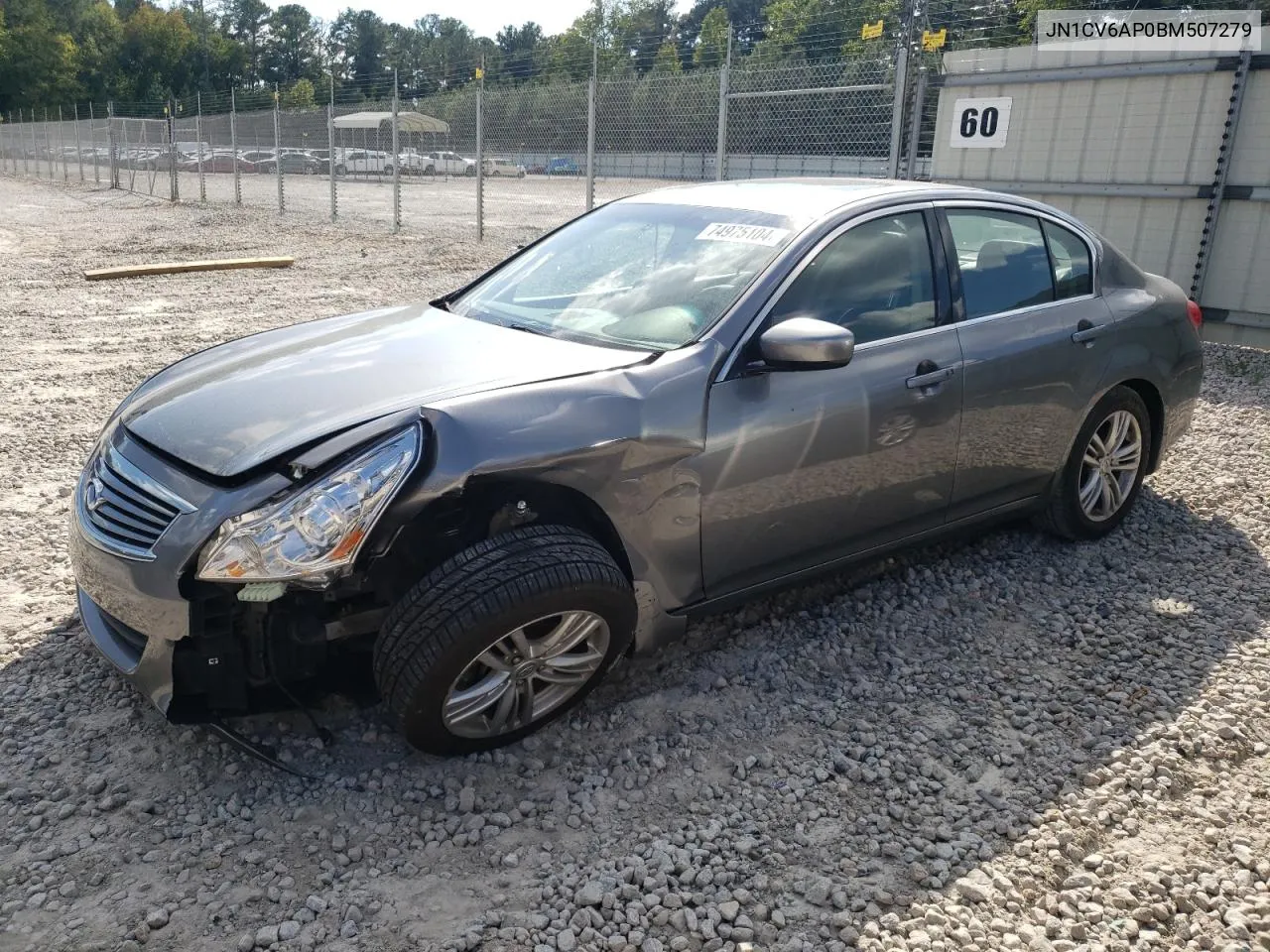 2011 Infiniti G37 Base VIN: JN1CV6AP0BM507279 Lot: 74975104