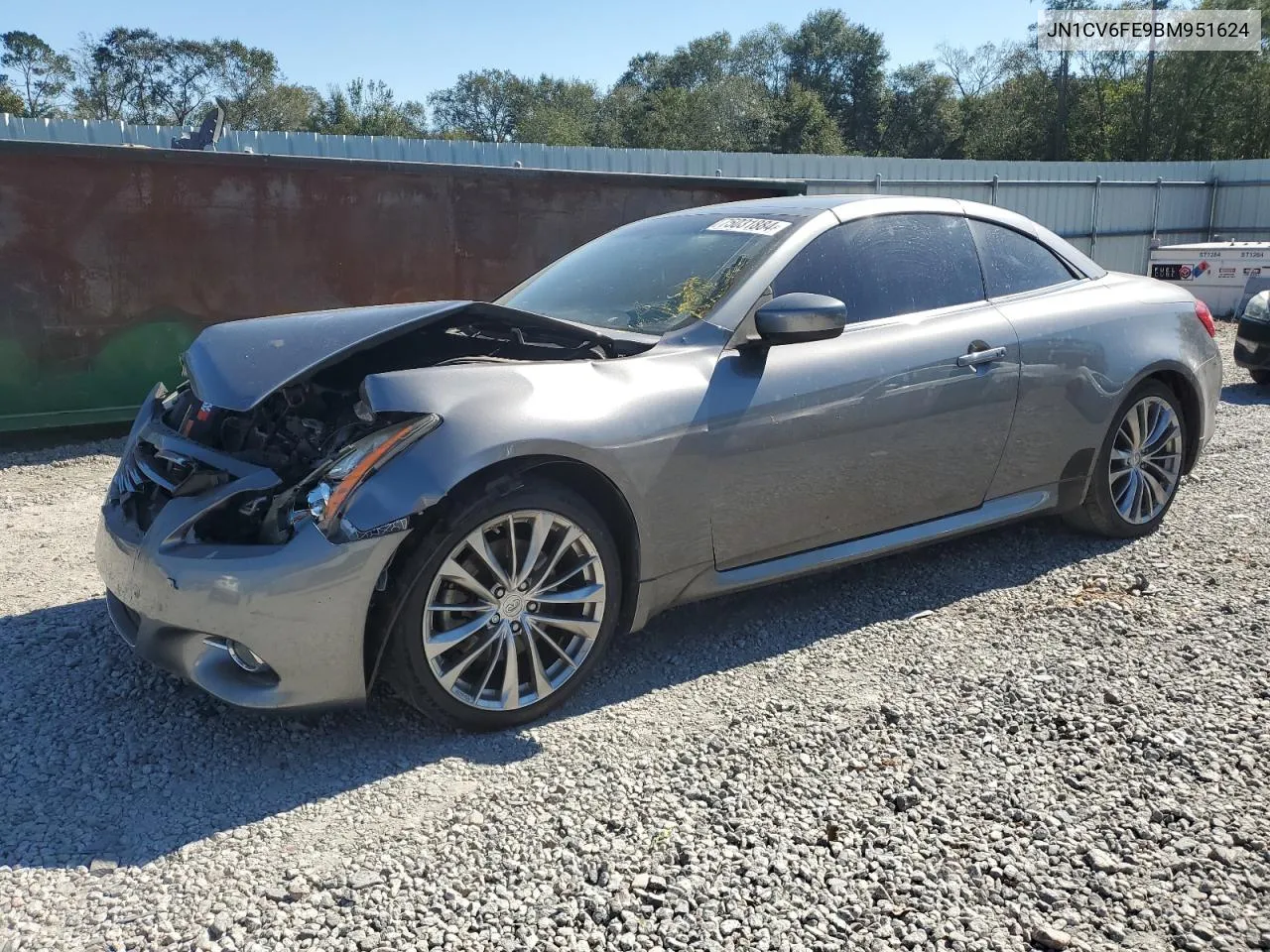 2011 Infiniti G37 Base VIN: JN1CV6FE9BM951624 Lot: 75031884