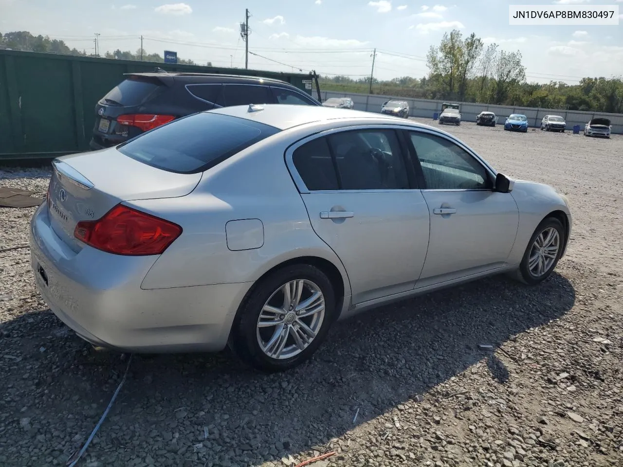 2011 Infiniti G25 Base VIN: JN1DV6AP8BM830497 Lot: 75262224