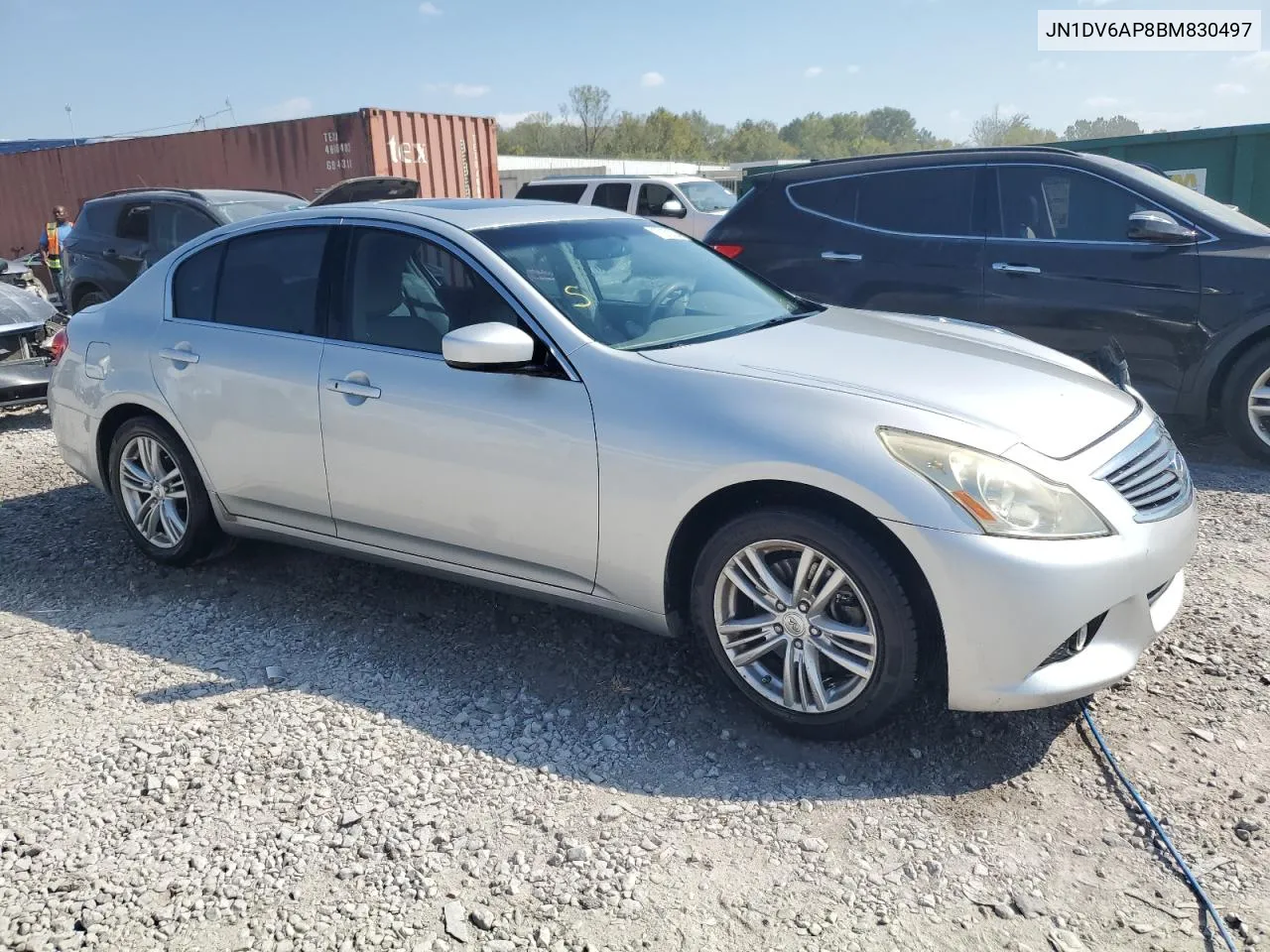 2011 Infiniti G25 Base VIN: JN1DV6AP8BM830497 Lot: 75262224