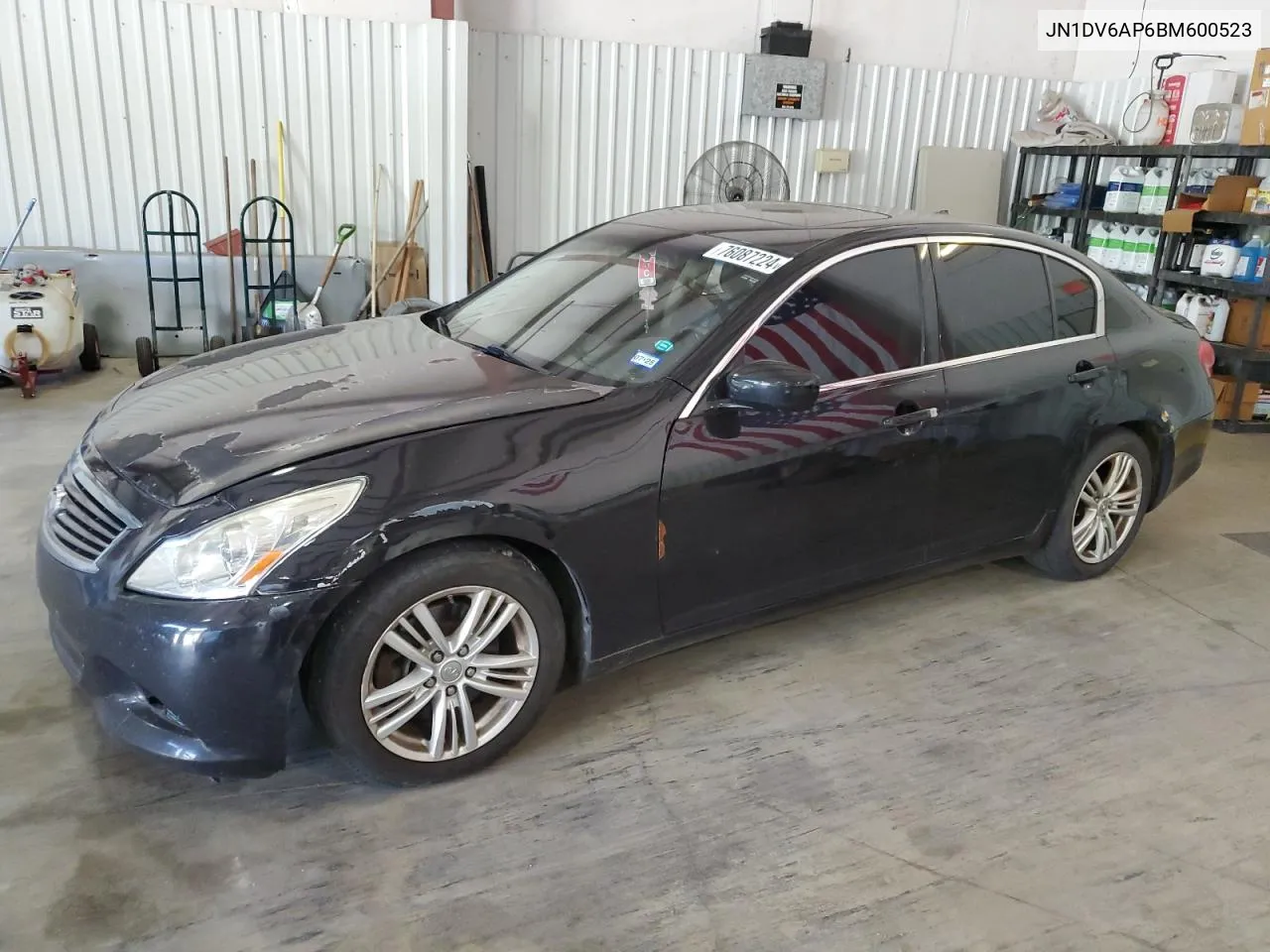 2011 Infiniti G25 Base VIN: JN1DV6AP6BM600523 Lot: 76087224