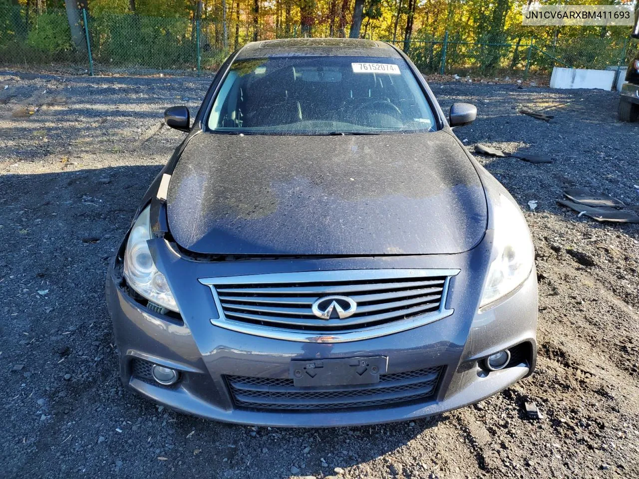 2011 Infiniti G37 VIN: JN1CV6ARXBM411693 Lot: 76152074