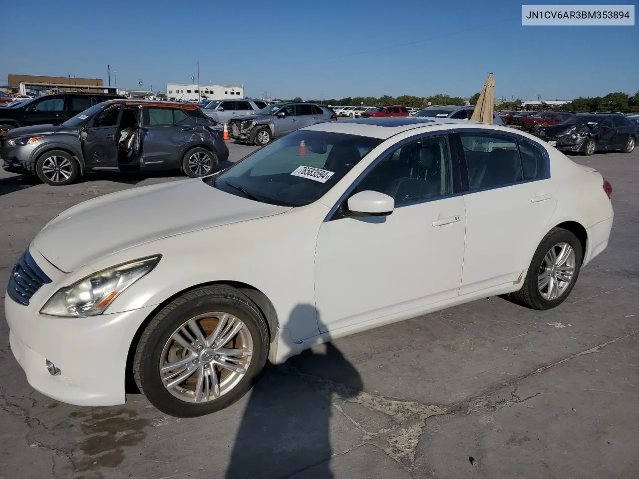 2011 Infiniti G37 VIN: JN1CV6AR3BM353894 Lot: 76583594