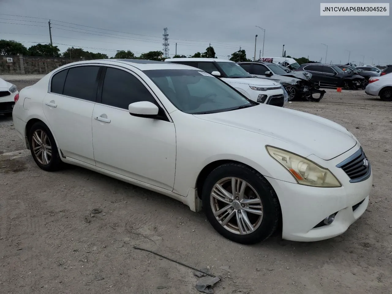 2011 Infiniti G37 Base VIN: JN1CV6AP6BM304526 Lot: 76919614