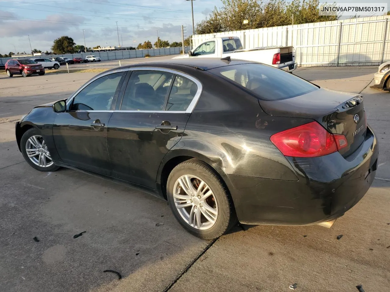 2011 Infiniti G37 Base VIN: JN1CV6AP7BM501317 Lot: 77116414