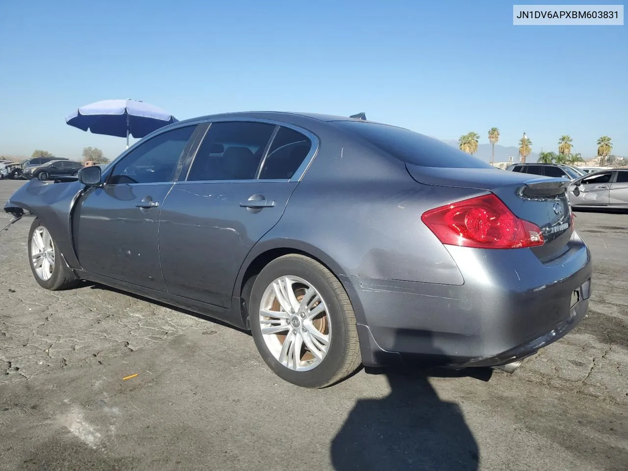 2011 Infiniti G25 Base VIN: JN1DV6APXBM603831 Lot: 77838174