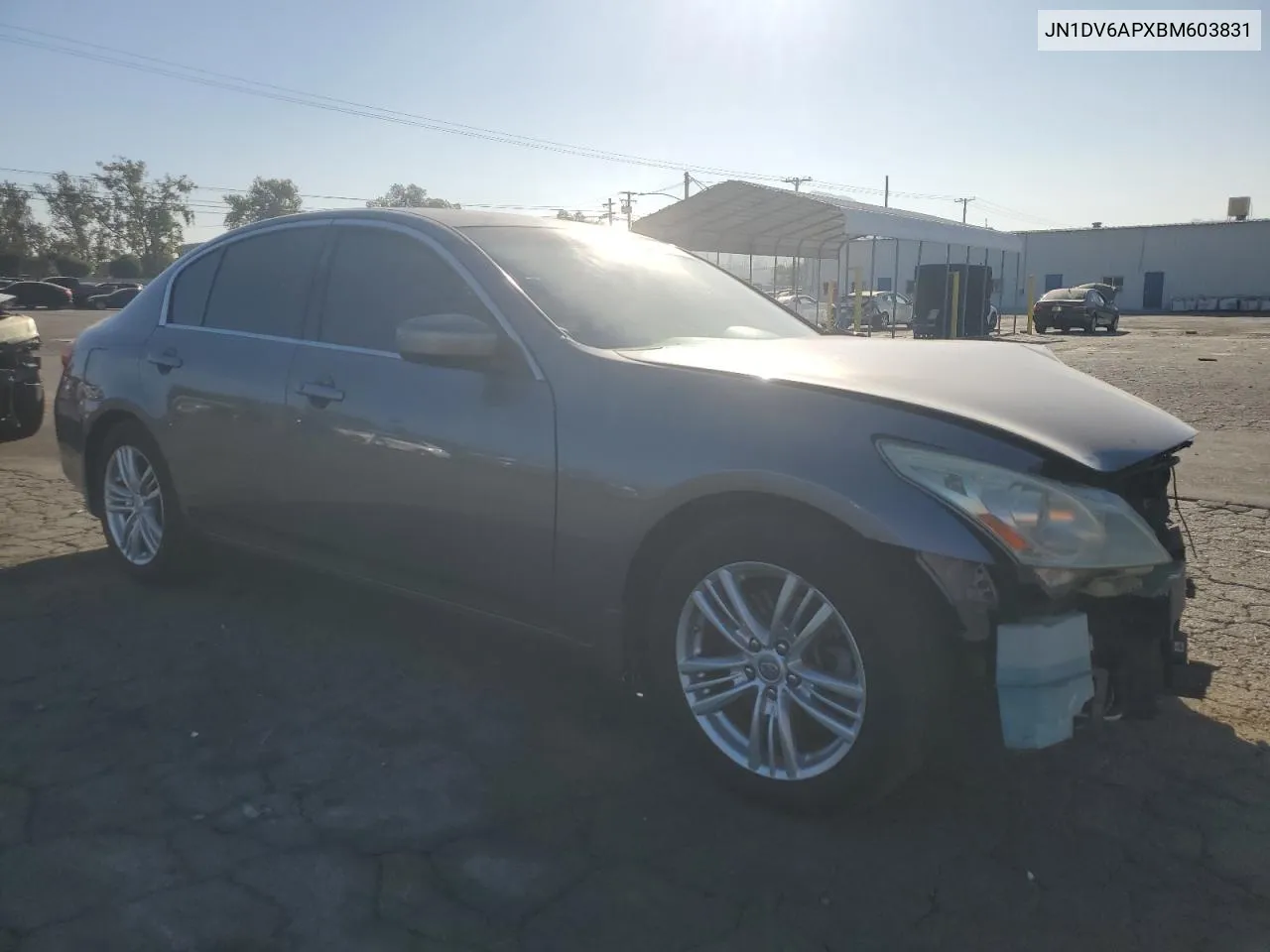 2011 Infiniti G25 Base VIN: JN1DV6APXBM603831 Lot: 77838174