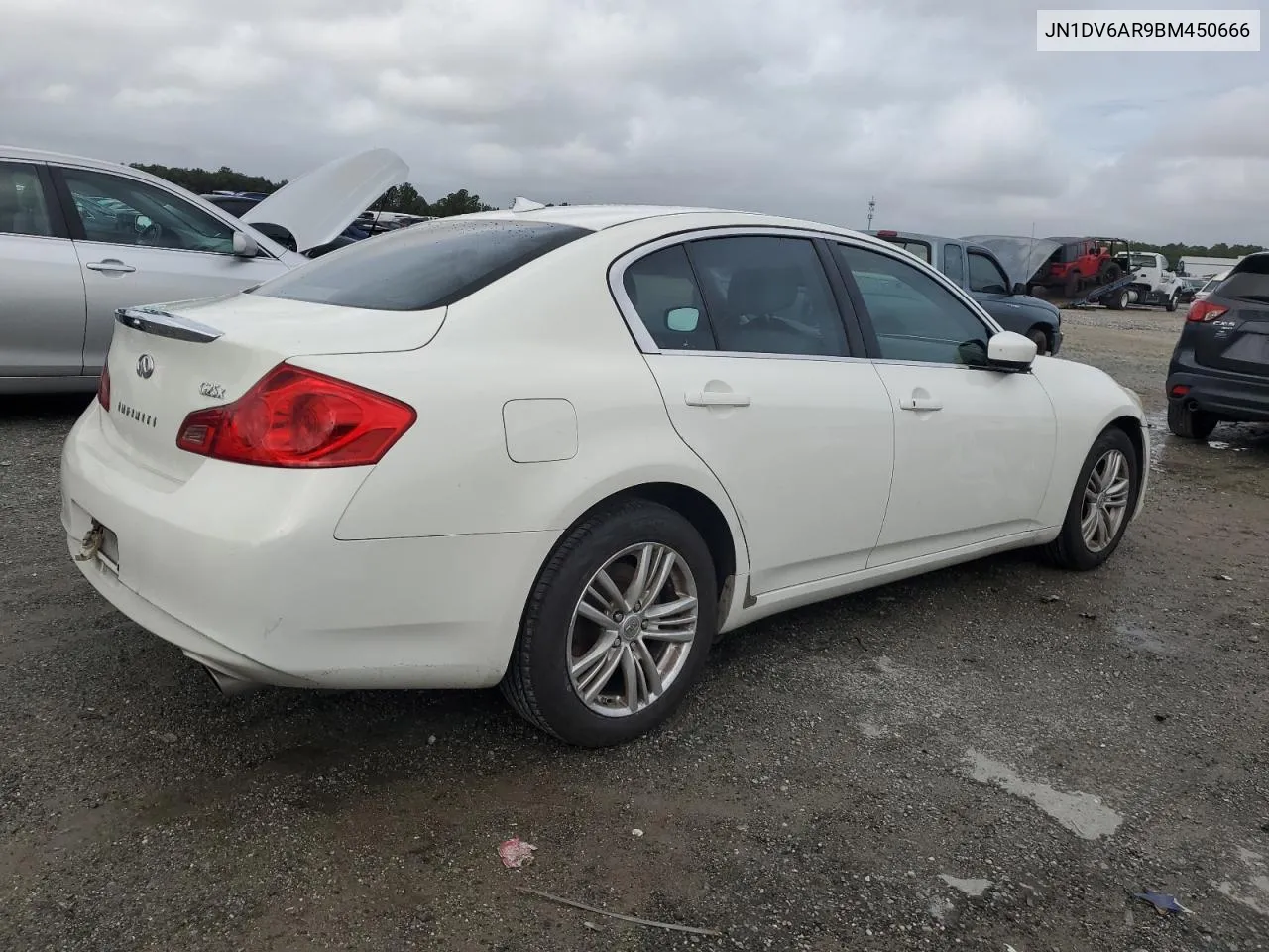 2011 Infiniti G25 VIN: JN1DV6AR9BM450666 Lot: 79623894