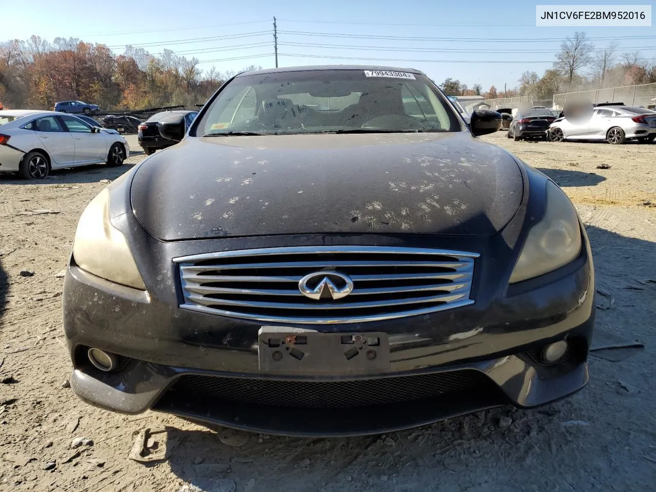 2011 Infiniti G37 Base VIN: JN1CV6FE2BM952016 Lot: 79943304